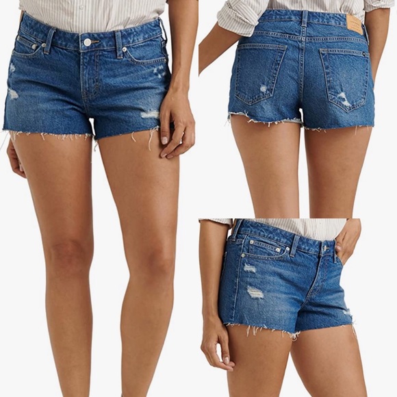 Lucky Midrise Destructed Shorts - Picture 5 of 16